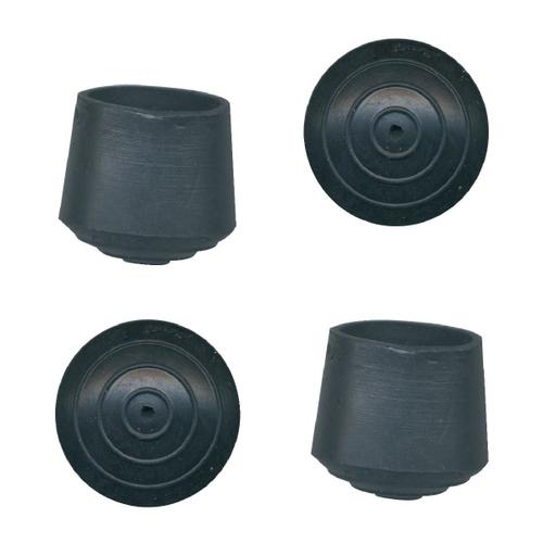 Embout enveloppant caoutchouc noir PVM - Diamètre 25 mm - Vendu par 4