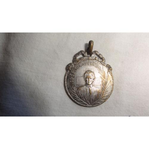Médaille Miss Edith Cavell Infirmiére Héroine  1 Ere Guerre Mondiale