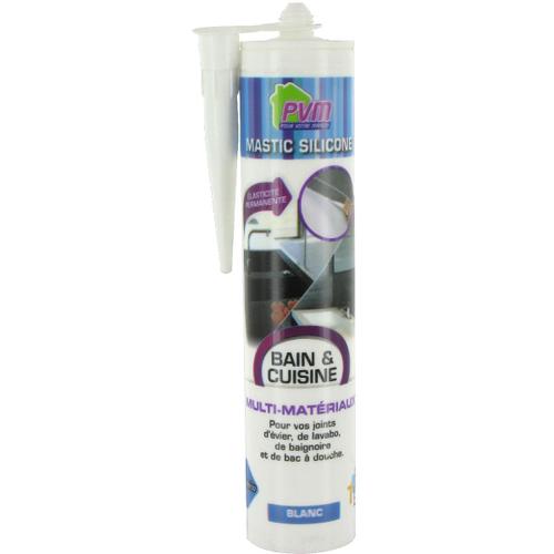 Mastic salle de bains PVM - Cartouche 310 ml - Blanc