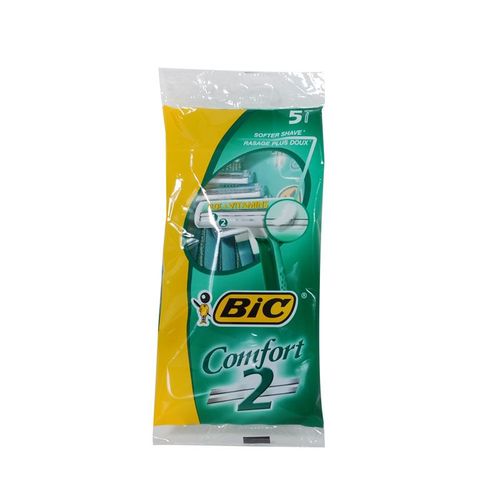 Bic Confort 2 Lames 5 Rasoirs Jetables 