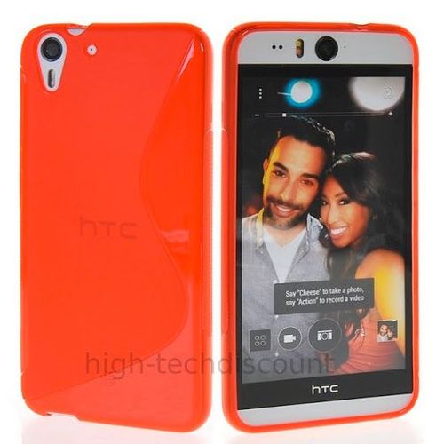 Housse Etui Coque Pochette Silicone Gel Fine Pour Htc Desire Eye + Film Ecran - Rouge