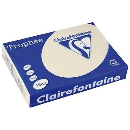 Clairefontaine Lot de 4 Ramettes 250 Feuilles Papier 160g A4 210x297 mm Certifié FSC  IVOIRE