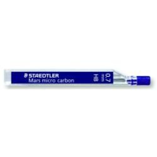 Staedtler Mars Micro Carbon - Mine De Crayon - Hb - Noir Jet - 0.7 Mm - Pack De 12 - Pour Graphite 760, 762, 779