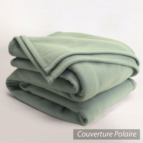 Couverture Polaire 180x220 Cm Isba Amande 100% Polyester 320 G/M2 Traité Non-Feu