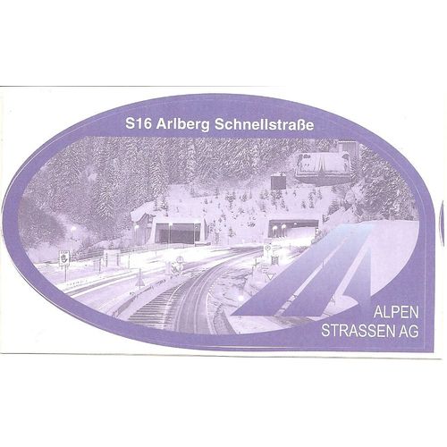 Autocollant Autriche : Route Des Alpes - Alpen Arlberg Schnellstrasse Aufkleber