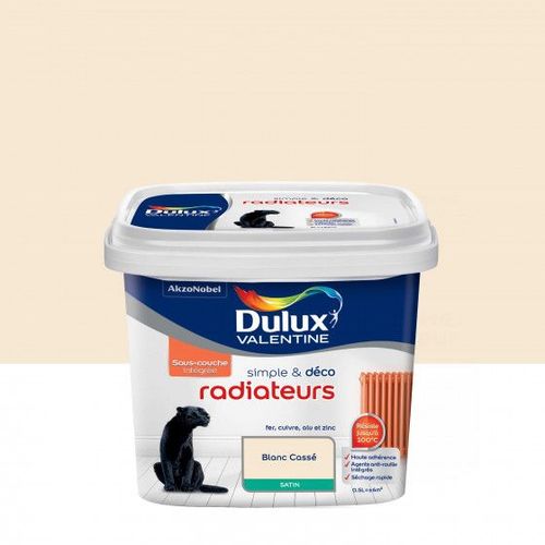 Peinture SIMPLE et DECO RADIATEURS SATIN Blanc Cassé 0.5L