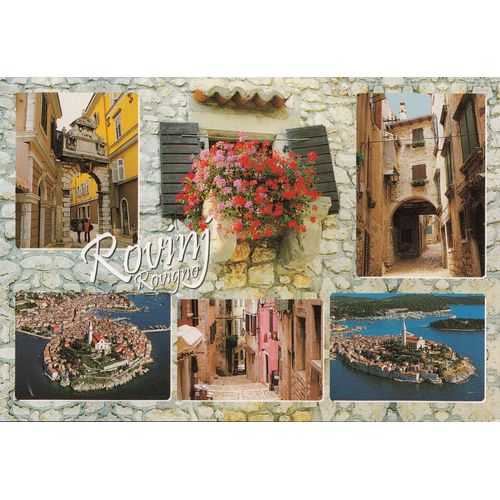 " L'ancienne Ville De Rovinj Bâti Sur Un Éperon Rocheux ", Croatie.