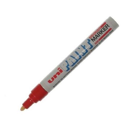 Uniball Px20-Rge Paint Marker Marqueur Peinture À Base D'huile Indélébile Pointe Moyenne Ogive Rouge Lot De 12