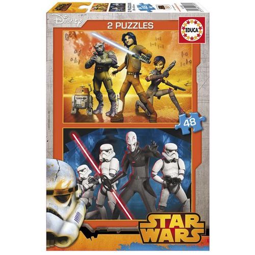 Educa Borras - 16168 - Puzzle Classique - Star Wars Rebels - 2 X 48 Pièces
