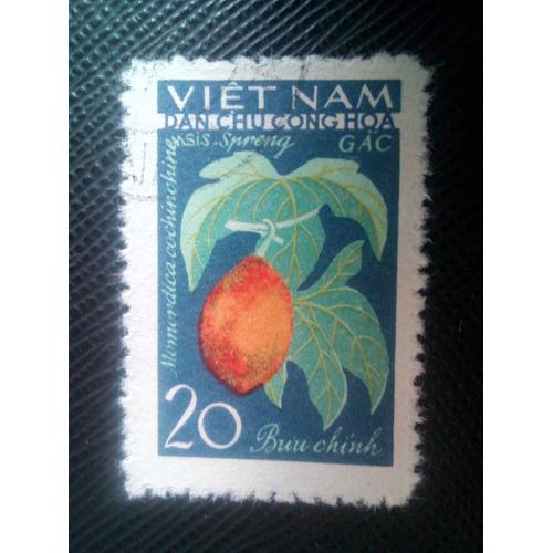 Timbre Vietnam Y T 353 Concombre Mélisse (Momordica Cochinchinensis) 1963 ( 140308 )