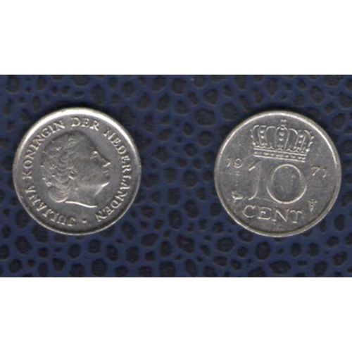 Pays Bas 1971 Pièce De Monnaie Coin 10 Cents Reine Juliana