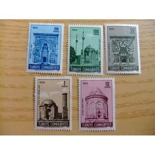 Turquie - Turquia - 1969 - Monuments - Yvert & Tellier Nº 1897/1901 * Mh