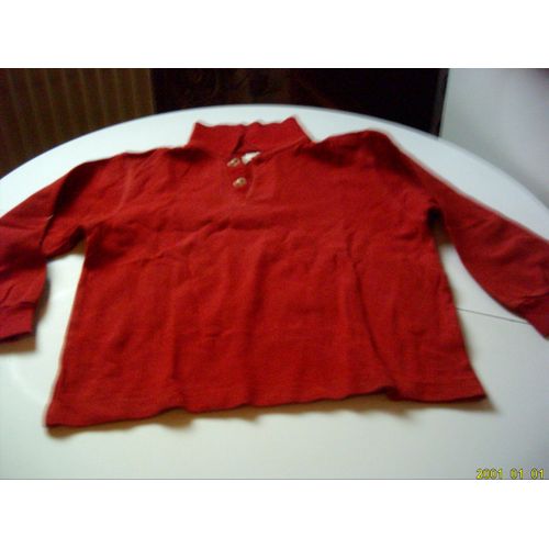 Polo Enfant 8 Ans, En Rouge , Avec Manches Longues. Marque: In Extenso