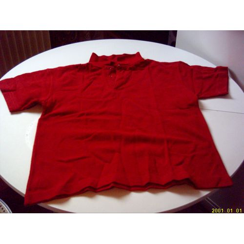 Polo Enfant, En Rouge, Manches Courtes.