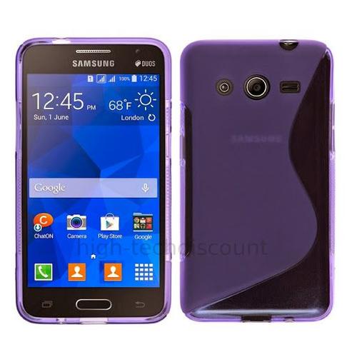 Housse Etui Coque Pochette Silicone Gel Fine Pour Samsung G355h Galaxy Core 2 + Film Ecran - Mauve