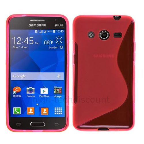 Housse Etui Coque Pochette Silicone Gel Fine Pour Samsung G355h Galaxy Core 2 + Film Ecran - Rose