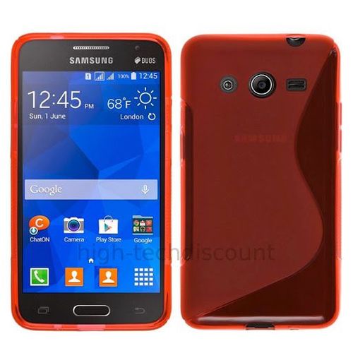 Housse Etui Coque Pochette Silicone Gel Fine Pour Samsung G355h Galaxy Core 2 + Film Ecran - Rouge