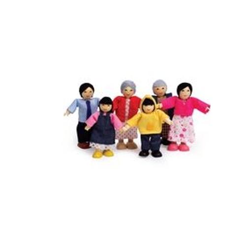 Hape - E3502 - Mini-Poupée - Famille Heureuse - Asiatique