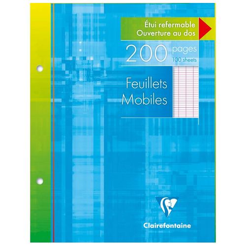 Clairefontaine  Lot De 10 Etuis Carton 200 Pages Feuillets Mobiles 17x22 90g Séyès