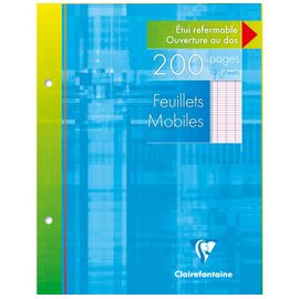 Clairefontaine  Lot De 3 Etuis Carton 200 Pages Feuillets Mobiles 17x22 90g Séyès