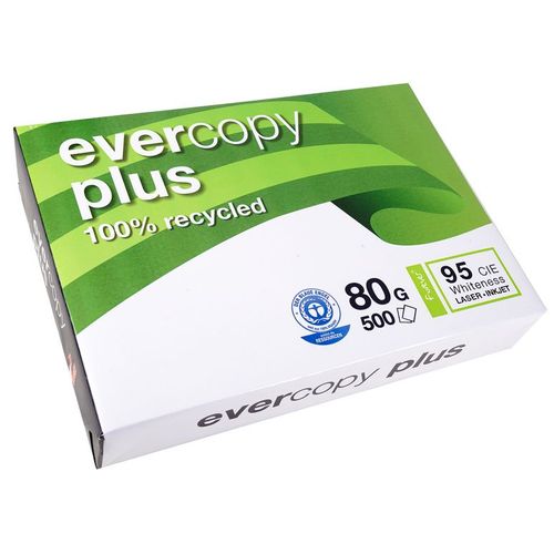 Clairefontaine Lot de 10 Ramettes 500 Feuilles Papier 80g A4 210x297 mm Certifié Ange Bleu  CIE95 Blanc