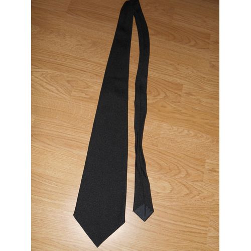 Cravate Noire Doublée Satin Noir