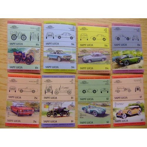 Saint Lucia 1984 - Yvert &tellier Nº 684/699 ** Mnh - Automoviles - Voitures Anciennes