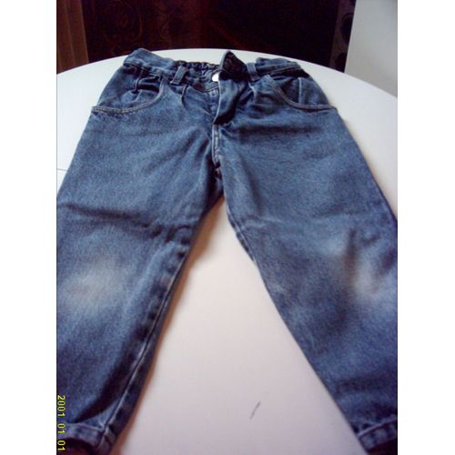 Pantalon Jean Amerikid's En Bleu, Enfant 4 Ans.
