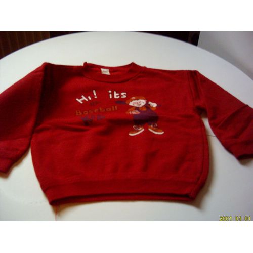 Sweat Enfant 2 Ans, En Rouge, Sans Marque