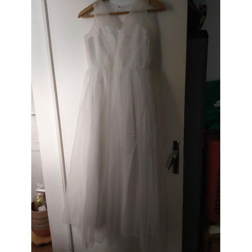Robe Longue Blanche Fille Taille 12 Ans 152cm Marque Iefiel Neuve