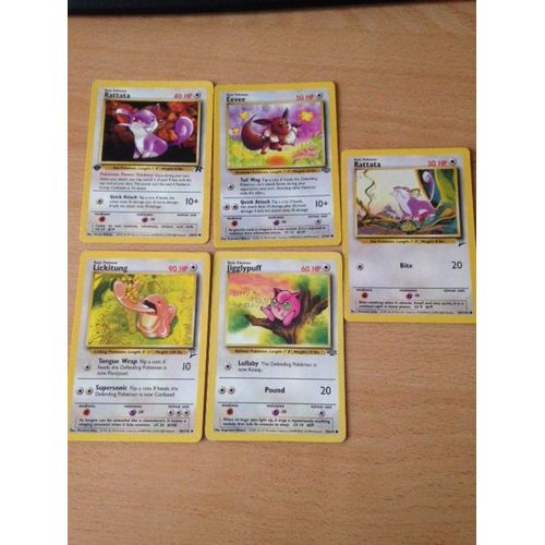 Rattata 40hp (66/82) + Lickitung 90hp (48/130) + Rattata 30hp (89/130) + Eevee 50hp (51/64) + Jigglypuff 60hp (54/64)
