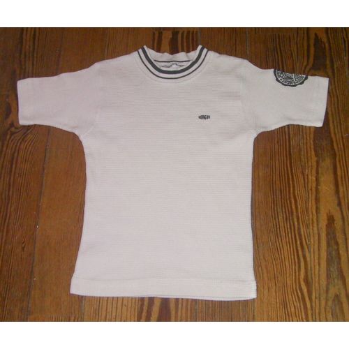 Polo Blanc/Bleu Marine - Taille 6 Ans