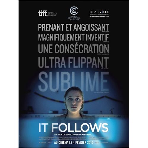 It Follows - Véritable Affiche De Cinéma Pliée - Format 40x60 Cm - De David Robert Mitchell Avec Maika Monroe, Keir Gilchrist, Daniel Zovatto, Jake Weary, Olivia Luccardi, Lili Sepe -2015