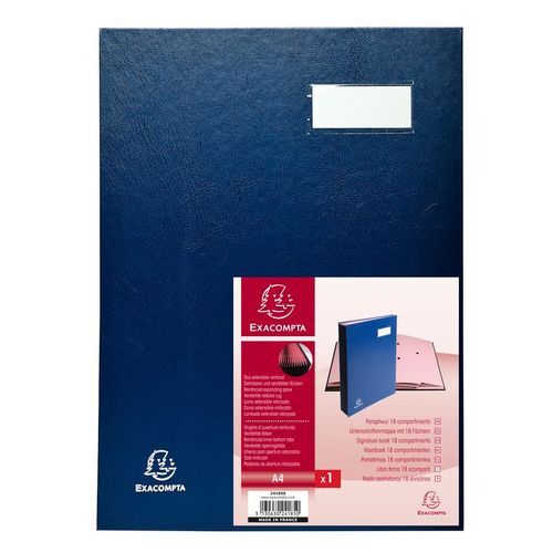 Exacompta Parapheur 18 Comp.Direction Bleu