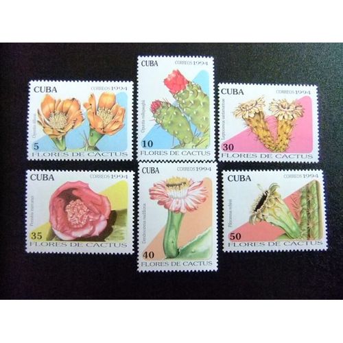 Cuba 1994 Flora Flores De Cactus Yvert & Tellier N º 3385 - 3390 ** Mnh