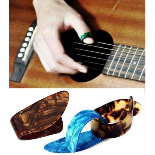 Lot 3 Onglets De Pouce Celluloïde Pour Guitare Banjo Basse