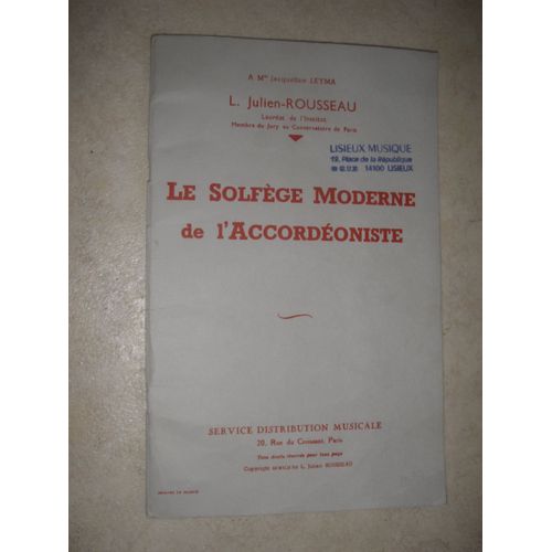Le Solfège Moderne De L'accordéoniste