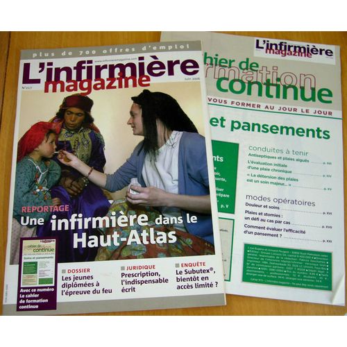 L'infirmière Magazine  N° 217 : Une Infirmère Dans Le Haut-Atlas