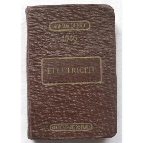 Agenda Dunod - Électricité - Année 1936.