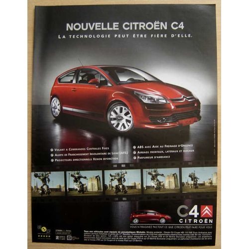 Publicité Papier - Voiture Citroën C4 De 2005