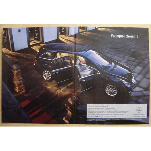 Publicité Papier - Voiture Mercedes Classe R De 2006