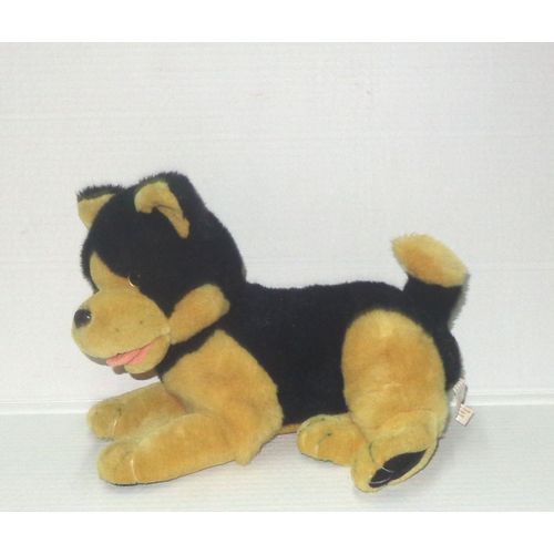 Berger Allemand Chien Couché Peluche Toute Douce Techno Diffusion  24cm 