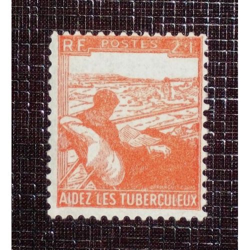 France N° 736 Neuf Sans Charnière De 1945 - 2f + 1f Orange « Au Profit Des Tuberculeux »