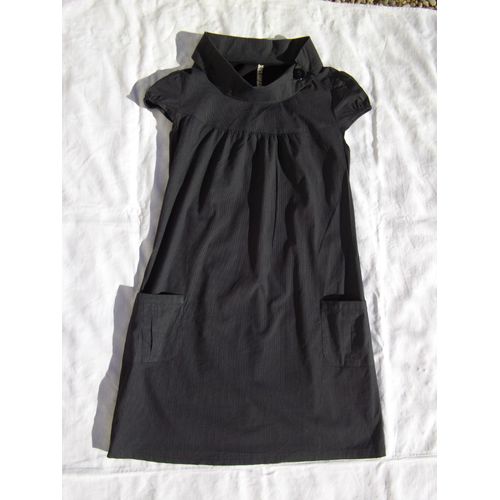 Robe "Stradivarius ", Gris Anthracite, Manches Courtes, Taille M