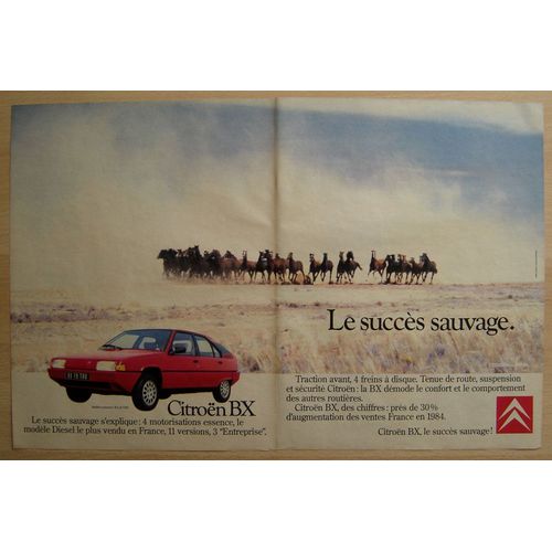 Publicité Papier - Voiture Citroën B X De 1985