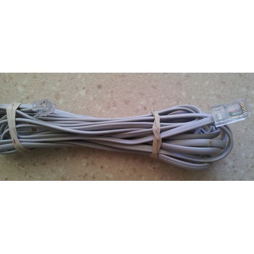 Cordon téléphonique RJ11 vers RJ45 Blanc - 5.00M