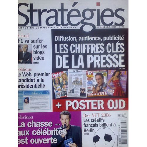 Stratégies N°1414 "Les Chiffres Clés De La Presse", Etc...
