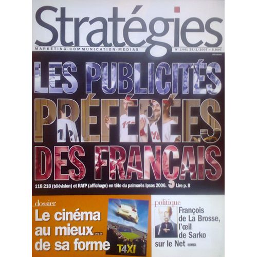 Stratégies N°1441 "Les Publicités Préférées Des Français", Etc...