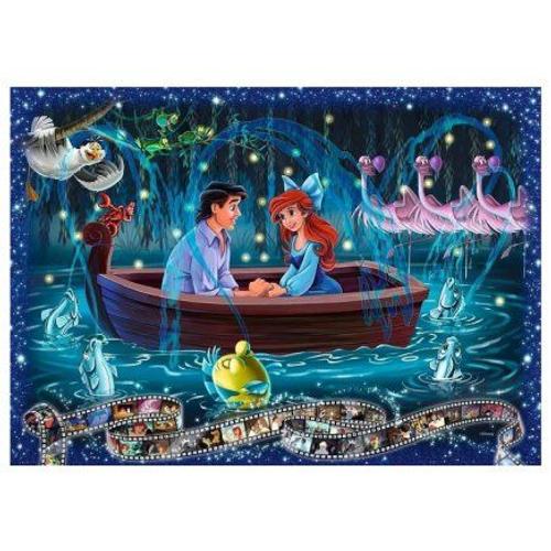 Puzzle Disney Ariel, Petite Sirene 1000 Pieces Balade Romantique En Barque - Edition Collector, Adulte - Set Classic Princess + Carte