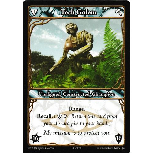 Carte Trading Card Game Epic Time Wars Tech Golem 143/174 Vo